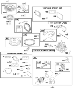 Engine (Part 3) 22 Hp Diagram and Parts List for LT1018 13AB11CG710-13AB11CG712-13AL11CG710-13AL11CG712-13AX11CG710-13AX11CG712 Cub Cadet Lawn Tractor